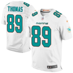 Nike Dolphins #89 Julius Thomas White Mens Stitched NFL New Elite Jersey