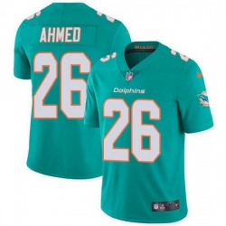 Nike Miami Dolphins 26 Salvon Ahmed Aqua Green Team Color Men Stitched NFL Vapor Untouchable Limited Jersey