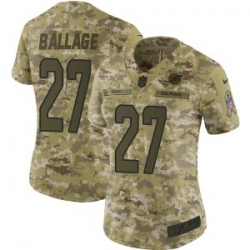 Kalen Ballage Miami Dolphins Women Limited 2018 Salute to Service Nike Jersey Camo