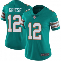 Nike Dolphins #12 Bob Griese Aqua Green Alternate Womens Stitched NFL Vapor Untouchable Limited Jersey