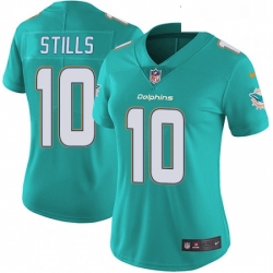 Womens Nike Miami Dolphins 10 Kenny Stills Aqua Green Team Color Vapor Untouchable Limited Player NFL Jersey