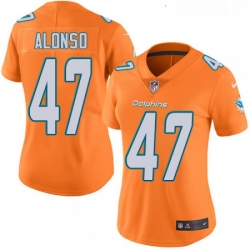 Womens Nike Miami Dolphins 47 Kiko Alonso Limited Orange Rush Vapor Untouchable NFL Jersey