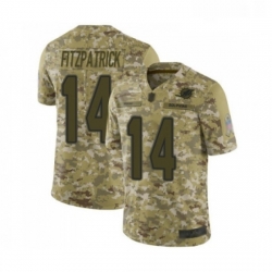 Youth Miami Dolphins 14 Ryan Fitzpatrick Limited Camo 2018 Salute to Service Football Jersey