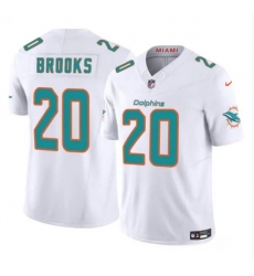 Youth Miami Dolphins 20 Jordyn Brooks White 2024 F U S E Vapor Limited Stitched Jersey