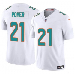 Youth Miami Dolphins 21 Jordan Poyer White 2024 F U S E Vapor Limited Stitched Football Jersey