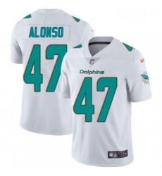 Youth Nike Miami Dolphins 47 Kiko Alonso White Vapor Untouchable Limited Player NFL Jersey