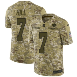 Limited Nike Camo Mens Taysom Hill Jersey NFL 7 New Orleans Saints 2018 Salute to Service