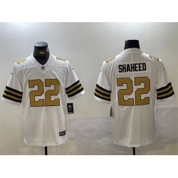 Men New Orleans Saints 22 Rashid Shaheed White Vapor Limited Stitched Football Jersey