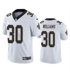 Men New Orleans Saints 30 Jamaal Williams White Vapor Untouchable Stitched Football Jersey