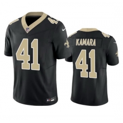 Men New Orleans Saints 41 Alvin Kamara Black 2023 F U S E  Vapor Untouchable Limited Stitched Jersey