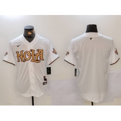 Men New Orleans Saints Blank White Cool Base Stitched Baseball Jersey