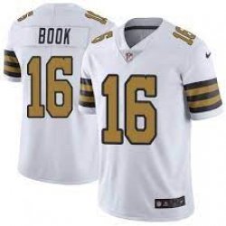 Men Nike New Orlean Saints Ian Book 16 White Color Rush Jersey