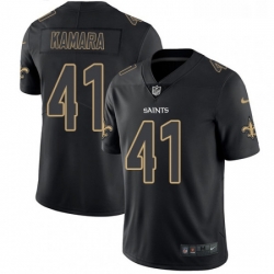 Mens Nike New Orleans Saints 41 Alvin Kamara Limited Black Rush Impact NFL Jersey