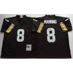 Mitchell And Ness Saints #8 Archie Manning Black Throwback Stitched NFL Jersey