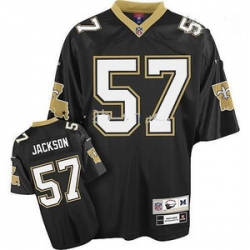 New Orleans Saints 57 Rickey Jackson Black Throwback jersey