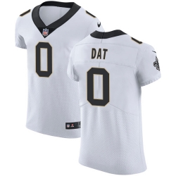 Nike Saints #0 Who Dat White Mens Stitched NFL Vapor Untouchable Elite Jersey