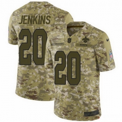 Nike Saints 20 Janoris Jenkins Camo Men Stitched NFL Limited 2018 Salute To Service Jersey