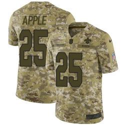 Nike Saints #25 Eli Apple Camo Men Stitched NFL Limited 2018 Salute To Service Jersey