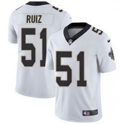 Nike Saints 51 Cesar Ruiz White Men Stitched NFL Vapor Untouchable Limited Jersey