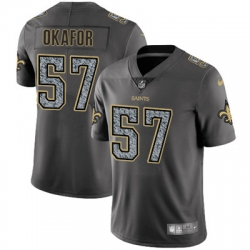 Nike Saints #57 Alex Okafor Gray Static Mens NFL Vapor Untouchable Game Jersey