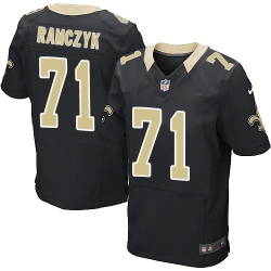 Nike Saints #71 Ryan Ramczyk Black Team Color Mens Stitched NFL Elite Jersey