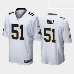 men cesar ruiz new orleans saints white game jersey 