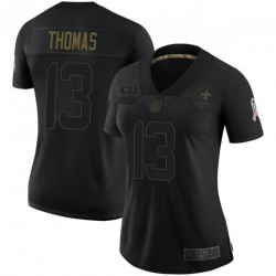 Women New Orleans Saints 13 Michael Thomas Black Salute To Service Limited Jersey