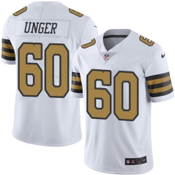 Youth Nike Saints 60 Max Unger White Stitched NFL Limited Rush Jersey