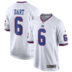 Men New York Giants 6 Jaxson Dart White Limited Stitched NFL Football Jersey