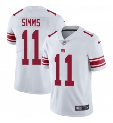 Mens Nike New York Giants 11 Phil Simms White Vapor Untouchable Limited Player NFL Jersey