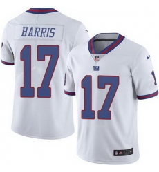 Nike Giants #17 Dwayne Harris White Mens Stitched NFL Limited Rush Jersey