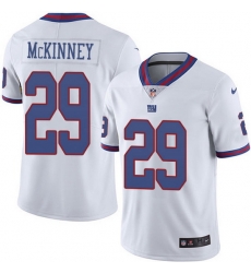 Nike Giants 29 Xavier McKinney White Men Stitched NFL Limited Rush Jersey