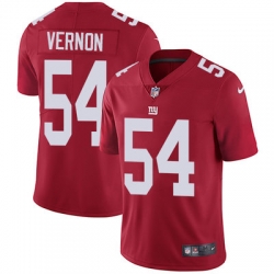 Nike Giants #54 Olivier Vernon Red Alternate Mens Stitched NFL Vapor Untouchable Limited Jersey