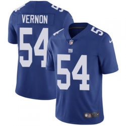 Nike Giants #54 Olivier Vernon Royal Blue Team Color Mens Stitched NFL Vapor Untouchable Limited Jersey