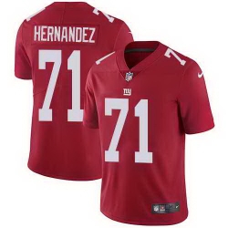 Nike Giants 71 Will Hernandez Red Alternate Vapor Untouchable Limited Jersey