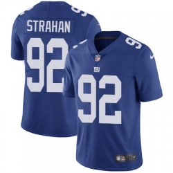 Nike Giants #92 Michael Strahan Royal Blue Team Color Mens Stitched NFL Vapor Untouchable Limited Jersey