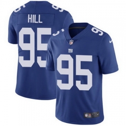 Nike Giants #95 B J Hill Royal Blue Team Color Mens Stitched NFL Vapor Untouchable Limited Jersey