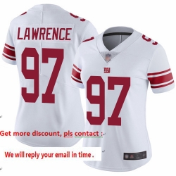 Giants 97 Dexter Lawrence White Women Stitched Football Vapor Untouchable Limited Jersey