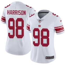 Nike Giants #98 Damon Harrison White Womens Stitched NFL Vapor Untouchable Limited Jersey