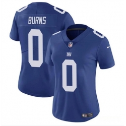 Women New York Giants 0 Brian Burns Blue Vapor Stitched Jersey