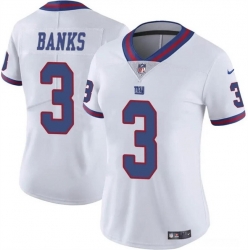 Women New York Giants 3 Deonte Banks White Stitched Jersey