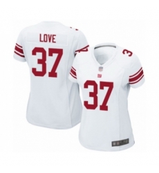 Women York Giants #37 Julian Love White Vapor Untouchable Limited Player Football Jersey