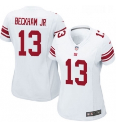 Womens Nike New York Giants 13 Odell Beckham Jr Game White NFL Jersey