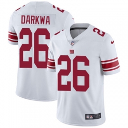 Youth Nike Giants #26 Orleans Darkwa White Stitched NFL Vapor Untouchable Limited Jersey