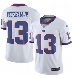 Youth Nike New York Giants 13 Odell Beckham Jr Limited White Rush Vapor Untouchable NFL Jersey