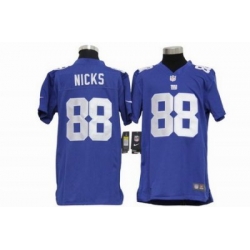 Youth Nike New York Giants 88# Hakeem Nicks Blue Jersey