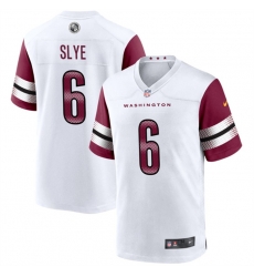 Men Washington Commanders 6 Joey Slye White Stitched Game Jersey