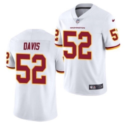 Men Washington Football Team 52 Jamin Davis White 2021 Vapor Untouchable Nike Limited Jersey