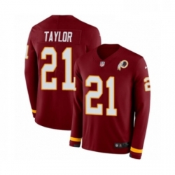 Mens Nike Washington Redskins 21 Sean Taylor Limited Burgundy Therma Long Sleeve NFL Jersey