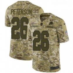 Mens Nike Washington Redskins 26 Adrian Peterson Burgundy Limited Camo 2018 Salute to Service NFL Jersey